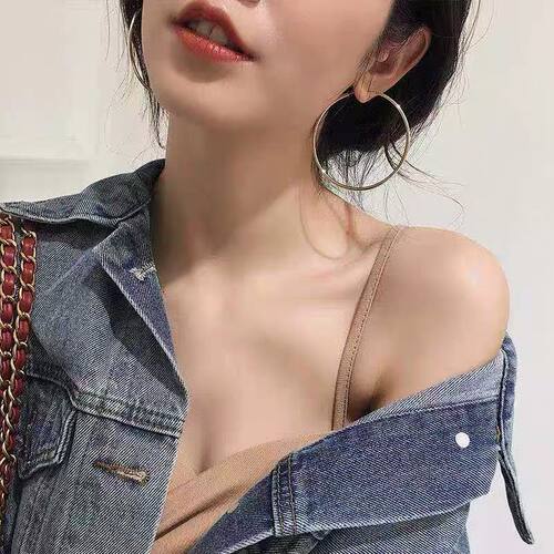 925银圈圈耳环性感圆圈耳圈夸张个性气质简约ins耳饰网红爆款耳钉 - 图2