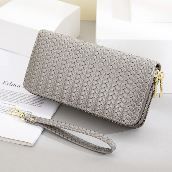 Women's long wallet 2025 new European and American double zipper