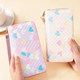 Women's Long Printed Heart Double Zipper Wallet