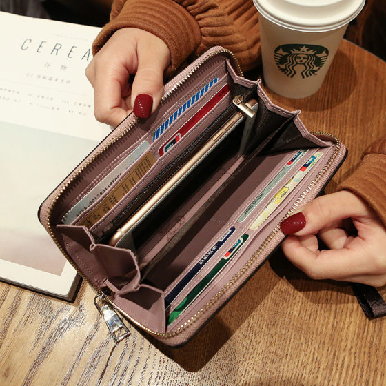 Women's long retro Harajuku frosted coin purse