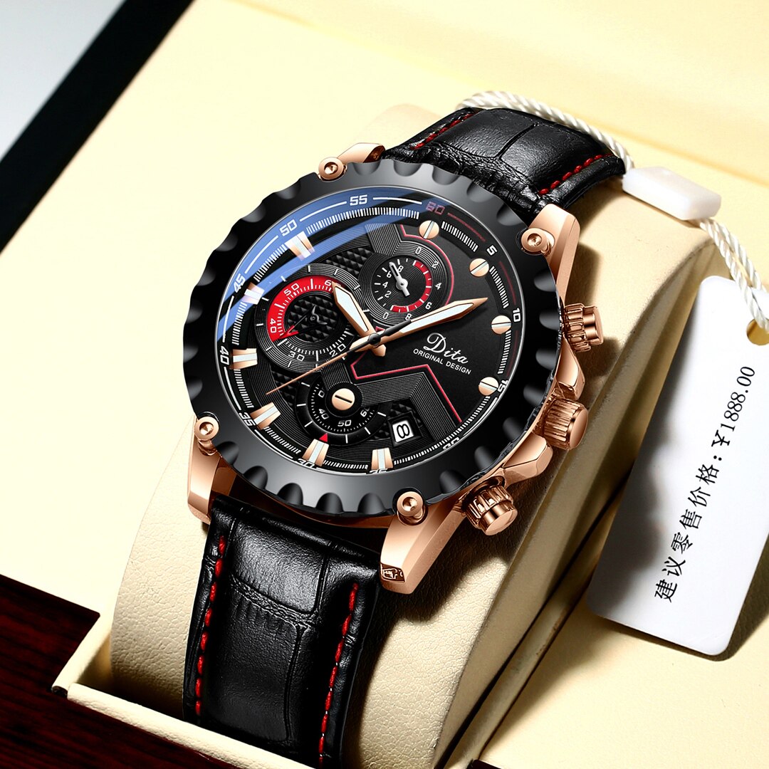 2020新款男士全自动夜光防水机械表 迪塔卡炫国产腕表