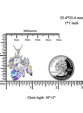 儿童独角兽项链女孩生日礼物