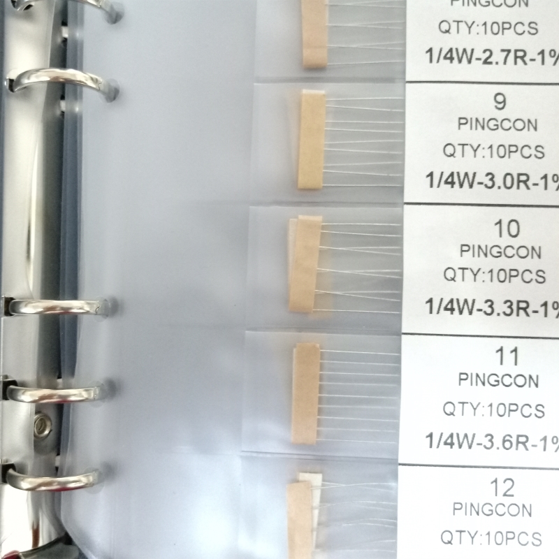 1/4W 1R--4M7 1% 140种各10/50只直插电阻本金属膜5%碳膜色环电阻 - 图2