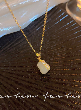 国风ins潮小众设计感钛钢项链女高级感精致锁骨链子网红气质配饰