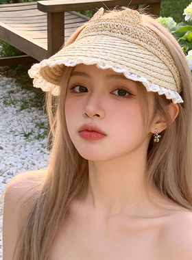 夏季空顶大檐防紫外线女士防晒帽