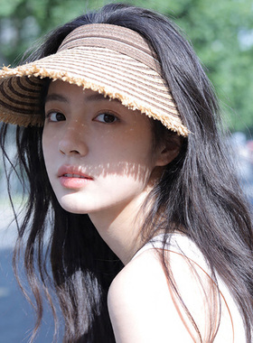 女防晒帽遮阳大帽檐空顶可扎马尾