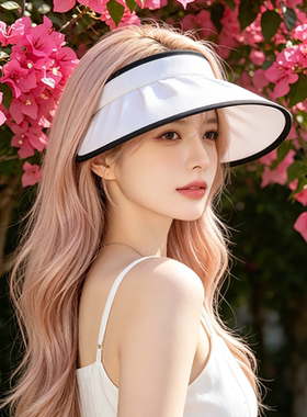 夏季女款空顶大檐防紫外线防晒帽