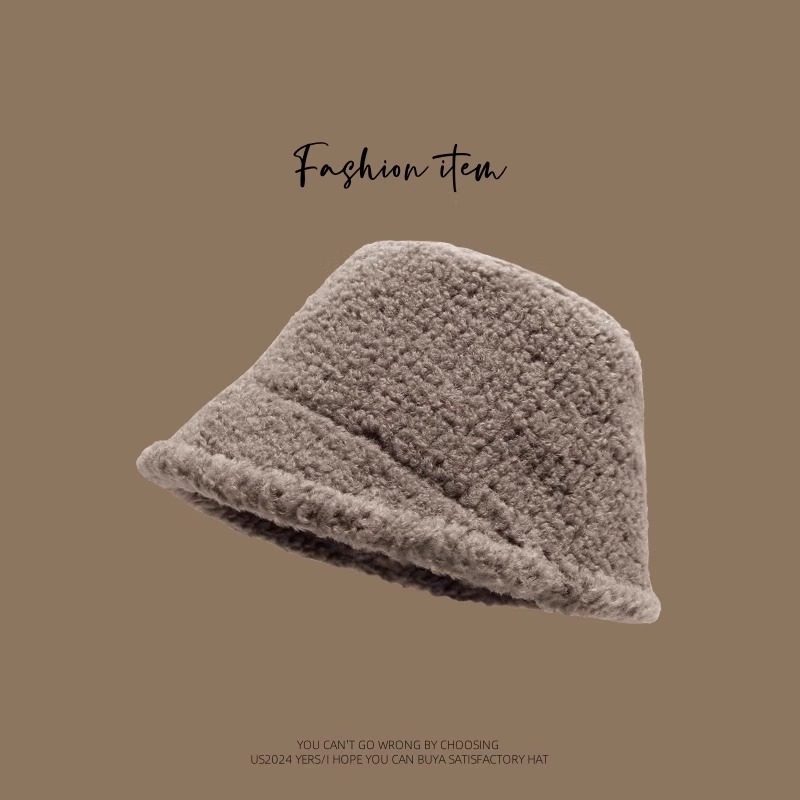 羊羔绒渔夫帽女2025新款秋冬大头围毛茸茸水桶帽加厚保暖护耳盆帽,淘宝优惠券,粉丝福利购,淘宝优惠卷