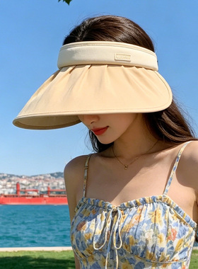 夏季女大檐显脸小折叠防晒帽