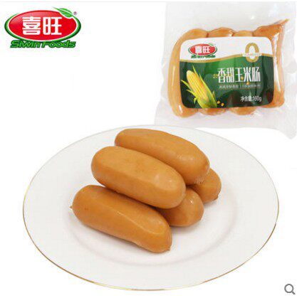 喜旺香甜玉米肠160g*5袋冷切肠 真空包装即食肠类玉米肠零食香肠 - 图2