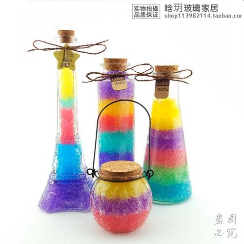 DIY创意玻璃瓶星空彩虹许愿瓶漂流瓶海洋瓶木塞星星瓶幸运星瓶子 - 图2