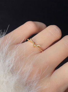 随视觉轻奢小众戒指开口食指戒