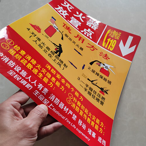 灭火器放置点标识牌消火栓使用方法警示贴纸消防栓指示牌标志定制 - 图1