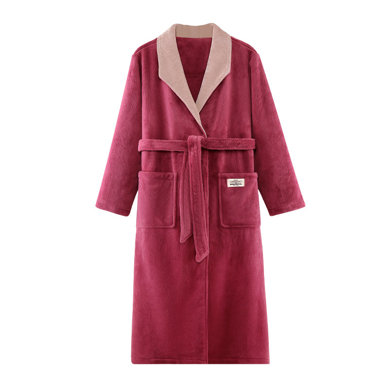 猫人睡袍女士睡衣冬季珊瑚绒加厚加绒长款浴袍秋冬法兰绒浴衣,淘宝优惠券,粉丝福利购,淘宝优惠卷