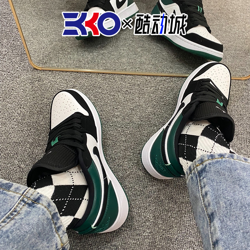 EKKO运动Air Jordan 1 Low AJ1黑绿脚趾低帮篮球鞋 553560-113-图2