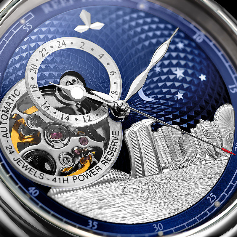 瑞夫泰格城市印象女士潮流机械表 瑞夫泰格昱琪国产腕表