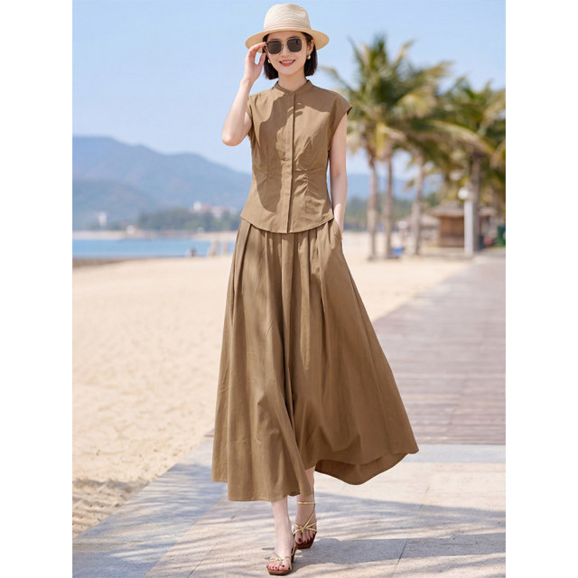 Summer Sophistication ແລະ Elegant A-Line Skirt Slimming ສອງສິ້ນຊຸດ