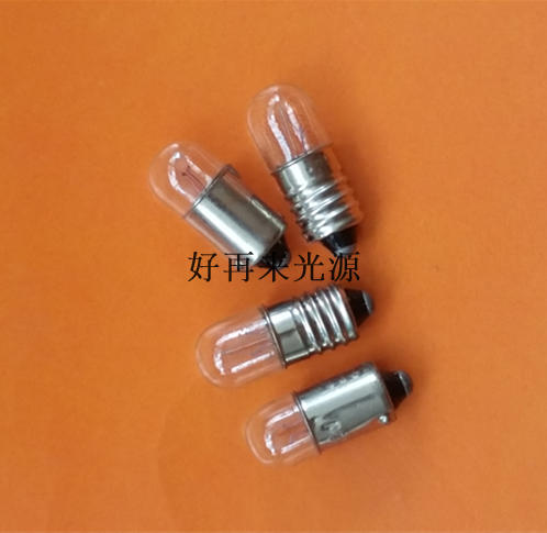 仪器按钮指示灯泡E10B9小灯珠30V2W3W卡口螺口小柱形灯信号灯暖光 - 图0