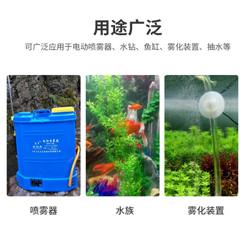12v雨露水泵电动喷雾器隔膜泵微型洗车水泵家用220v 高压自吸水泵 - 图2
