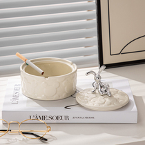 Ashtrays with cover anti-flying ash light luxury high end atmosphere upper class home living room office commercial
