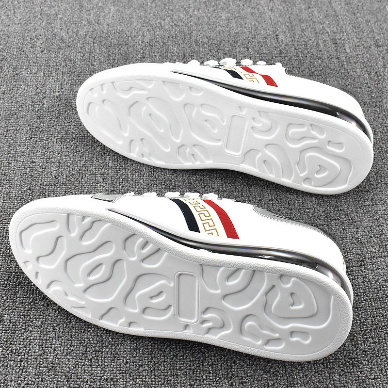 2025新款男士时尚亮片拼色牛皮休闲鞋气垫运动板鞋潮百搭透气皮鞋,淘宝优惠券,粉丝福利购,淘宝优惠卷