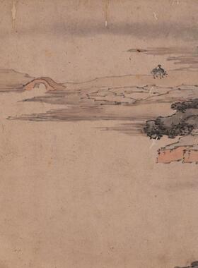 明仇英(传)桃花源图卷书法名T家字画微喷山水画客厅彷古名画装饰