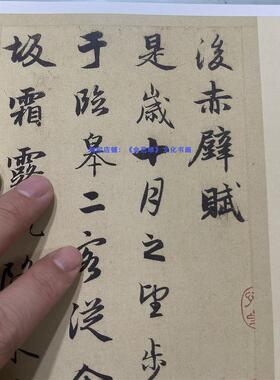 赵孟行书苏轼前后赤W壁赋艺术微喷古代书法绢布覆制品苏东坡字帖