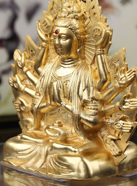 太阳能合金双面千手观音汽车摆件高端厂家高端淘宝代发抖音代发