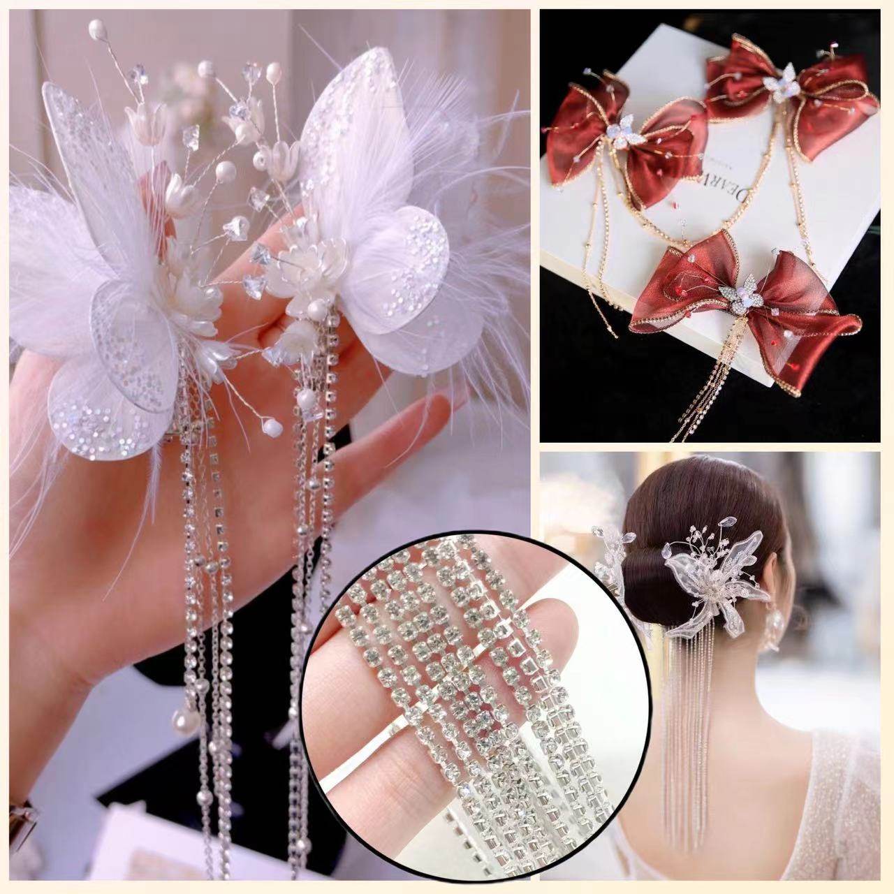 多规格水钻爪链密链金银底链条发饰服饰配饰diy镶钻单排链条,淘宝优惠券,粉丝福利购,淘宝优惠卷