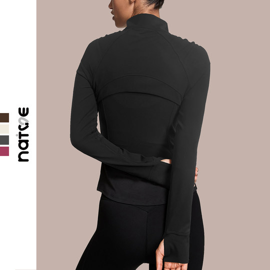 显瘦外套修身拉链夹克外套跑步弹力外套显瘦速干衣春秋弹力健身衣