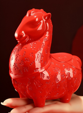 现代简约马上发财唐马摆件