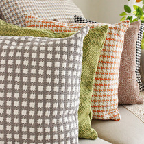 Modern minimalist sofa Pillow Cover Home Living Room Nursing Waist Leaning Pillow Car Coarse Cloth Back Cushion Thickened Headboard Backrest Cushion