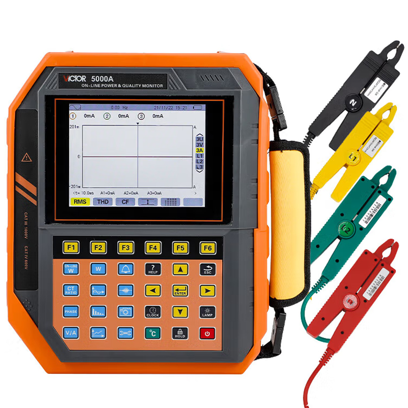 胜利仪器VICTOR电能质量在线监测分析仪电能表 测电力谐波VC5000A - 图3