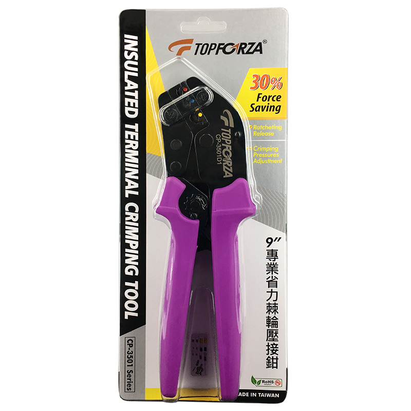 拓伏锐压线钳进口YO绝缘端子棘轮压接钳象鼻子端子钳冷压接线钳子