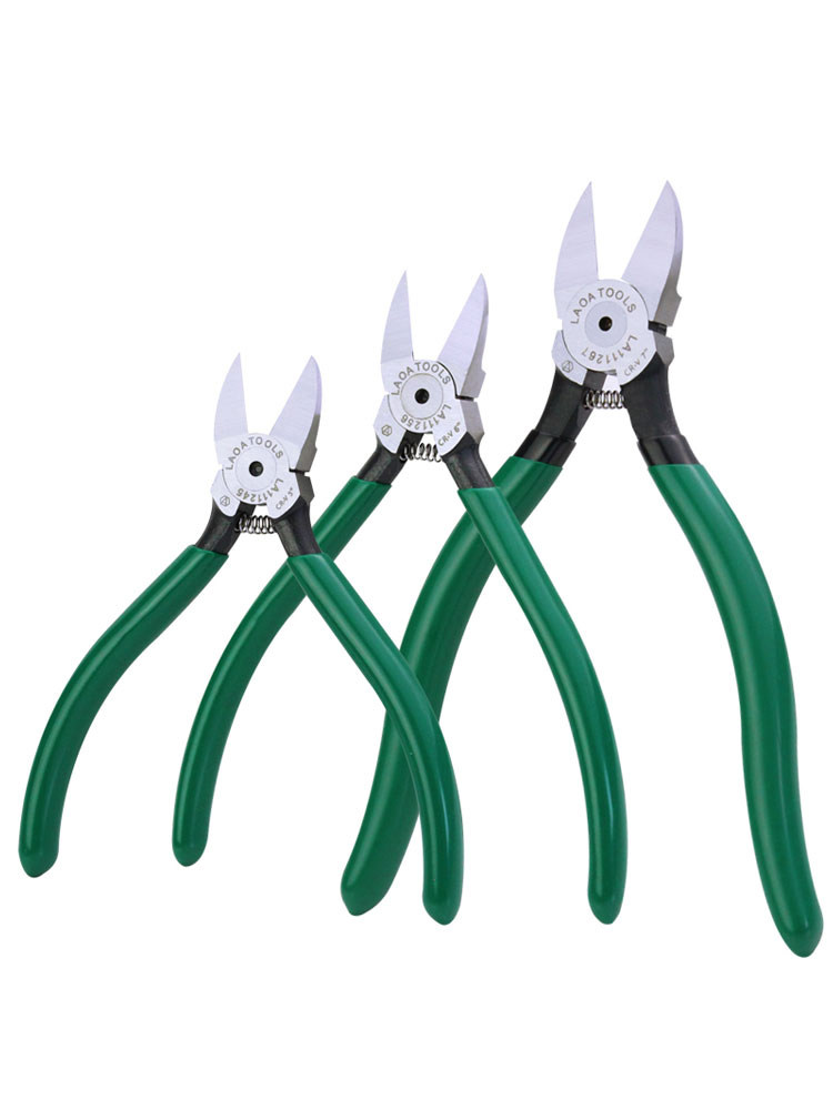 老A日式铬钒钢水口钳水口剪模型剪偏口斜嘴钳工业级5/6寸塑胶剪钳