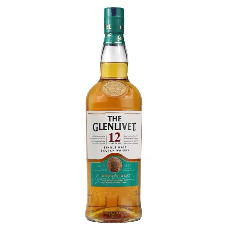 Glenlivet格兰威特12年陈酿苏格兰单一麦芽威士忌700ml洋酒-图0