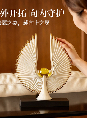 轻奢大鹏展翅艺术摆件客厅装饰