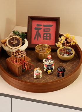 新中式招财猫摆件入户玄关装饰品