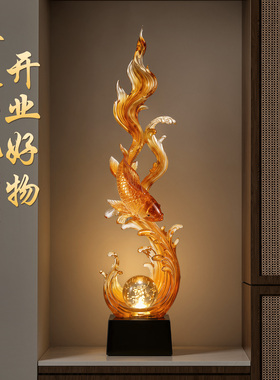 【背靠金山年年有鱼】锦鲤摆件