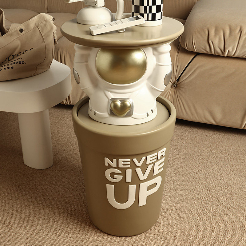 轻奢风宇航员落地摆件客厅茶几大型收纳桶高档沙发旁床头柜装饰品,淘宝优惠券,粉丝福利购,淘宝优惠卷
