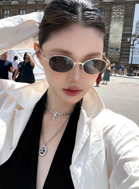 bvminc 5字水钻choker 抽拉项链