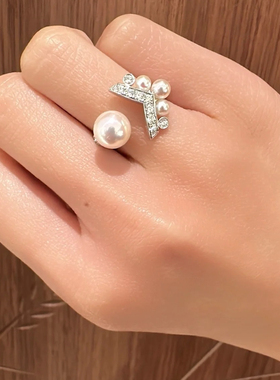 bvminc 珍珠开口戒指