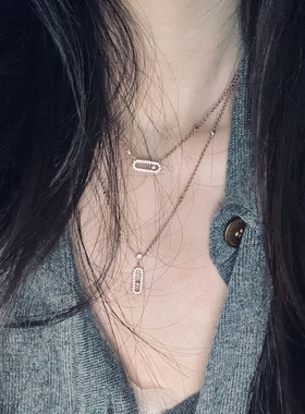 MSK灵动双层满钻项链