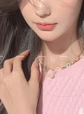 bvminc 雕 新款树脂彩色choker 项链