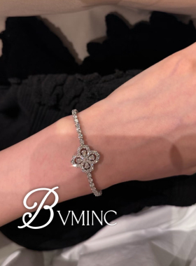 bvminc 闪钻loop四叶草手链 S925银