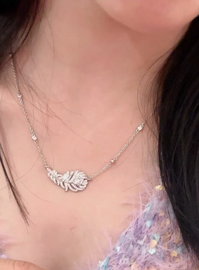 bvminc 羽毛满钻小号项链