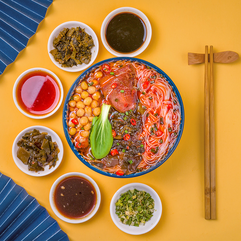 阿宽绵阳6袋四川特产牛肉肥肠米粉 申欣食品方便粉丝/米线/螺蛳粉