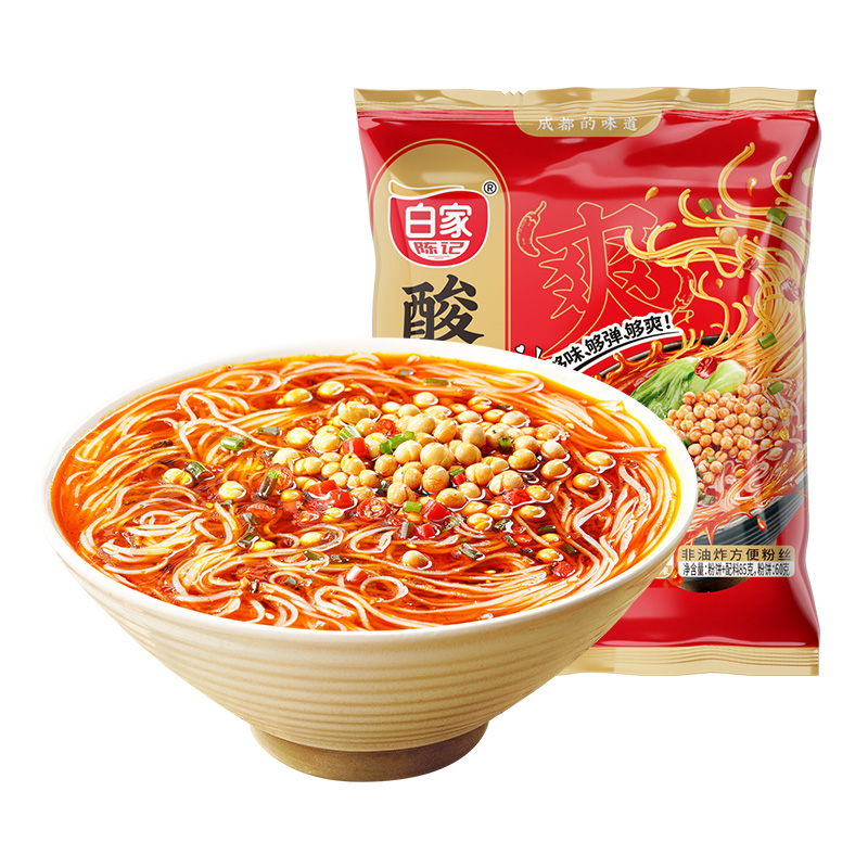 重庆酸辣粉10袋装白家陈记四川方便速食冲泡网红冲泡粉丝5袋/10袋