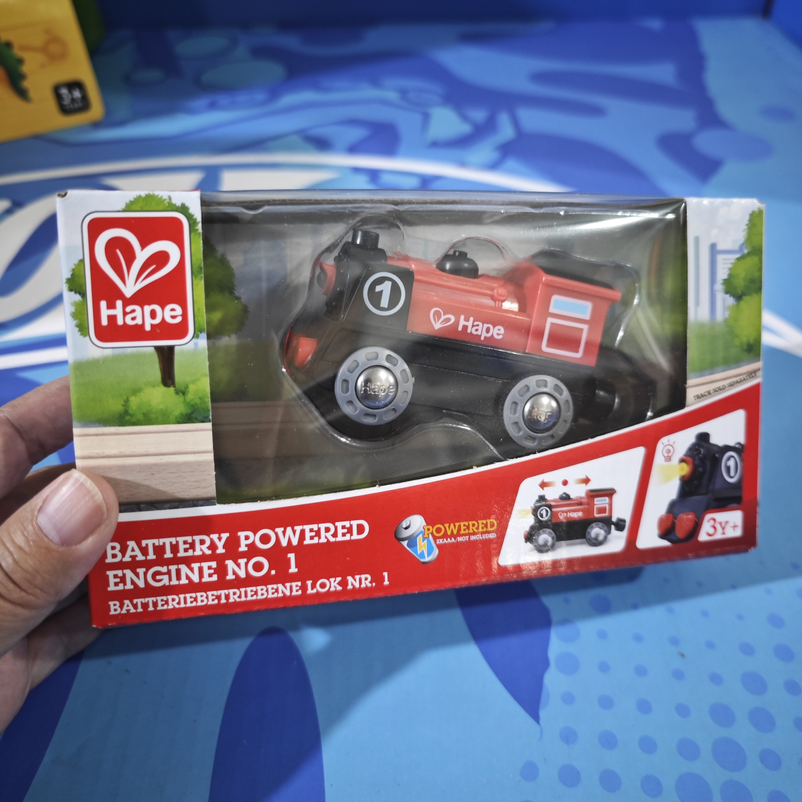 Hape电动木质小火车头轨道儿童益智玩具磁吸火车兼容宜家火车轨道,淘宝优惠券,粉丝福利购,淘宝优惠卷