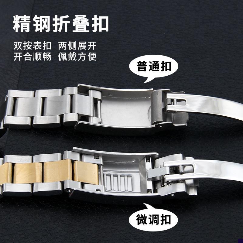 适配原装劳力士迪通拿水鬼潜航者手表链20mJm男316实心钢带精钢表 - 图2